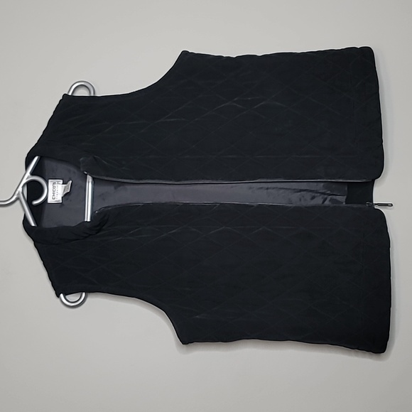 Chico's travelers size 2 (L-12) black quilted vest - Picture 3 of 8